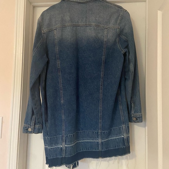 bnwot SIMONS long distressed denim jacket - Picture 2 of 4